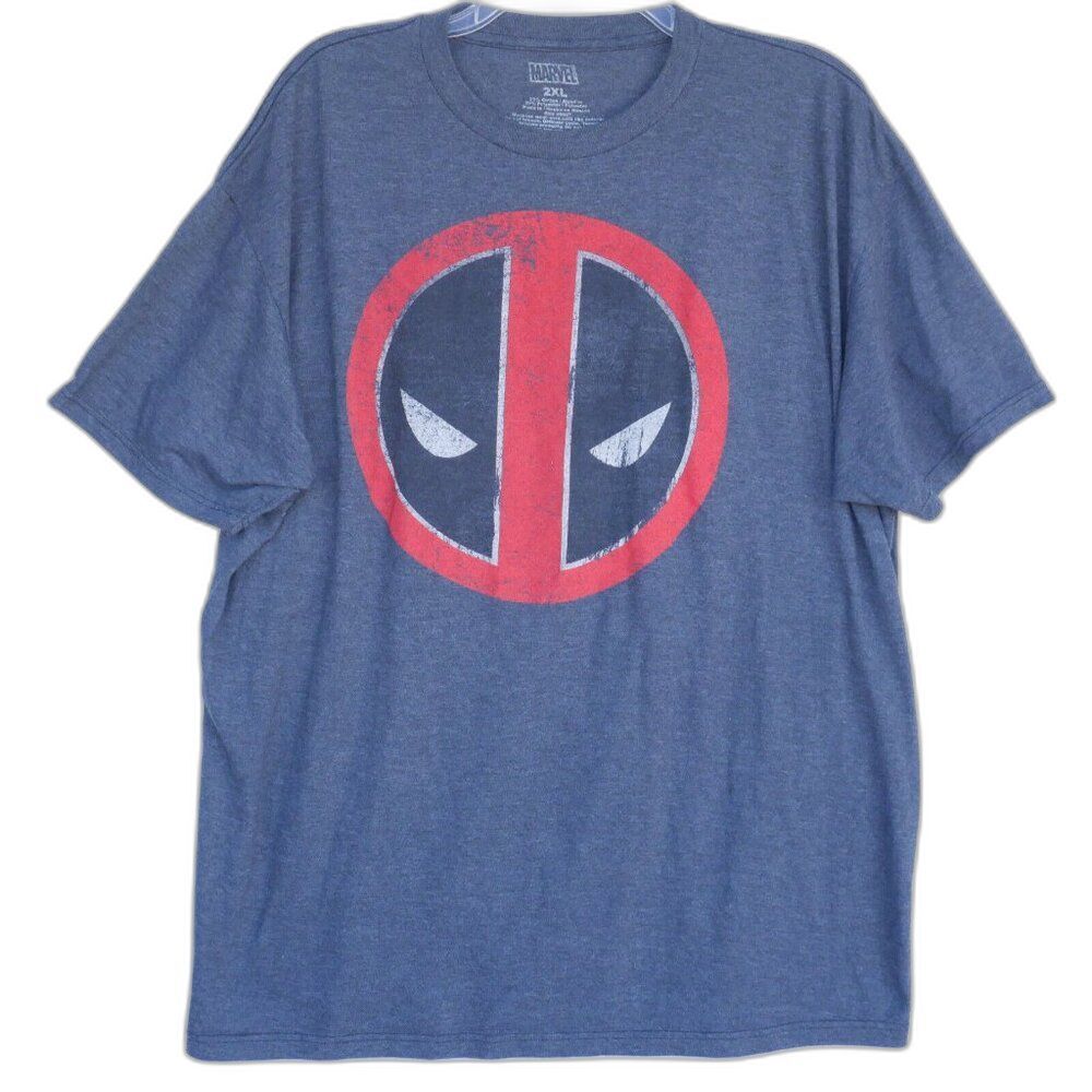 Marvel Mad Engine Deadpool Adult 2XL T-Shirt Gray Polyester Blend Short …